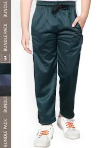IndiWeaves Boys Pack Of 3 Mid-Rise Track Pants