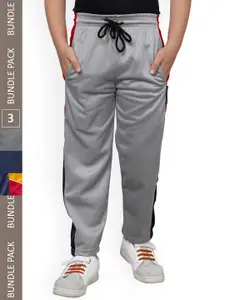 IndiWeaves Boys Pack Of 3 Mid-Rise Track Pants