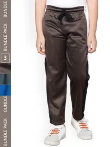 IndiWeaves Boys Pack Of 3 Mid-Rise Track Pants