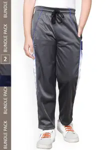 IndiWeaves Boys Pack Of 2 Mid-Rise Regular Fit Track Pants