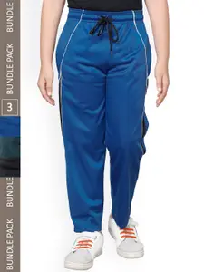IndiWeaves Boys Pack Of 3 Mid-Rise Track Pants