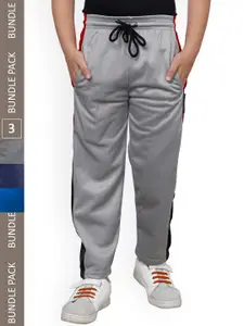 IndiWeaves Boys Pack Of 3 Mid-Rise Track Pants