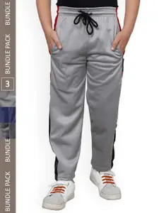 IndiWeaves Boys Pack Of 3 Mid-Rise Track Pants