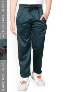 IndiWeaves Boys Pack Of 3 Mid-Rise Track Pants