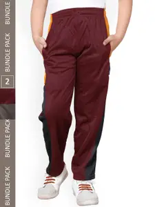 IndiWeaves Boys Pack Of 2 Mid-Rise Track Pants