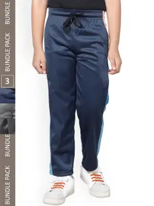 IndiWeaves Boys Pack Of 3 Mid-Rise Track Pants