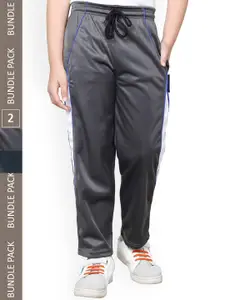IndiWeaves Boys Pack Of 2 Mid-Rise Track Pants