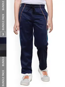 IndiWeaves Boys Pack Of 3 Mid-Rise Regular Fit Track Pants
