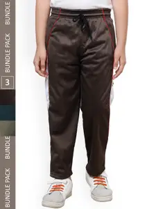 IndiWeaves Boys Pack Of 3 Mid-Rise Track Pants