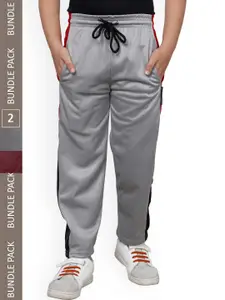 IndiWeaves Boys Pack Of 2 Mid-Rise Track Pants