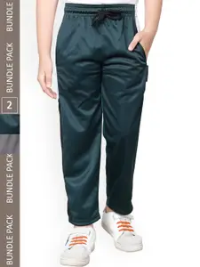 IndiWeaves Boys Pack Of 2 Colourblocked Track Pants