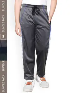IndiWeaves Boys Pack Of 3 Side Panel Detail Track Pants