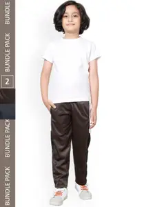 IndiWeaves Boys Pack Of 2 Mid-Rise Track Pants