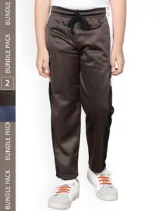 IndiWeaves Boys Pack Of 2 Track Pants With Side Taping Details