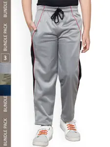 IndiWeaves Boys Pack Of 3 Mid-Rise Track Pants