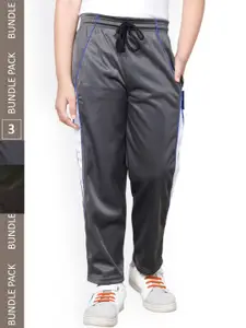 IndiWeaves Boys Pack Of 3 Mid-Rise Track Pants