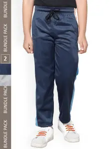 IndiWeaves Boys Pack Of 2 Colourblocked Track Pants