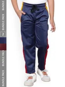 IndiWeaves Boys Pack Of 2 Mid-Rise Track Pants