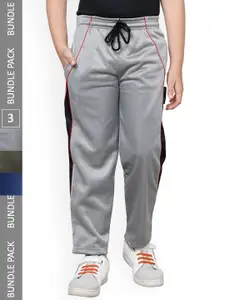 IndiWeaves Boys Pack Of 3 Mid-Rise Track Pants