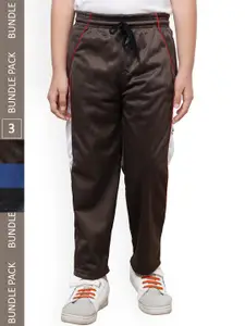 IndiWeaves Boys Pack Of 3 Mid-Rise Track Pants