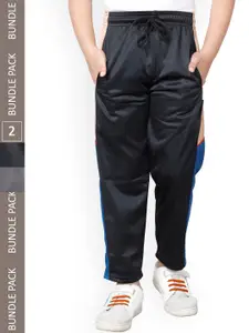 IndiWeaves Boys Pack Of 2 Mid-Rise Track Pants