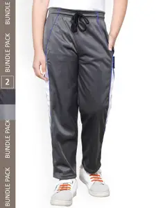 IndiWeaves Boys Pack Of 2 Track Pants With Side Taping Details