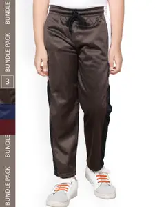 IndiWeaves Boys Pack Of 3 Colourblocked Track Pants