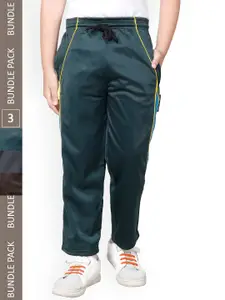 IndiWeaves Boys Pack Of 3 Mid Rise Track Pants