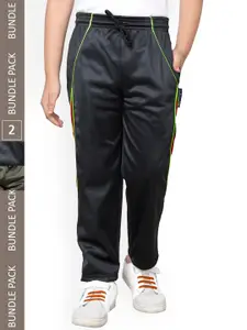 IndiWeaves Boys Pack Of 2 Mid-Rise Track Pants