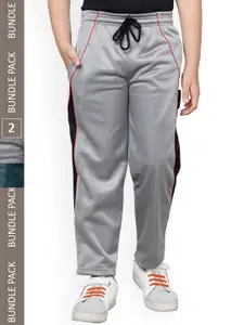 IndiWeaves Boys Pack Of 2 Mid Rise Track Pants