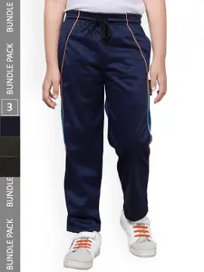 IndiWeaves Boys Pack Of 3 Side Panel Detail Track Pants