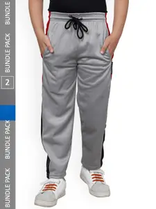 IndiWeaves Boys Pack Of 2 Mid-Rise Regular Fit Track Pants