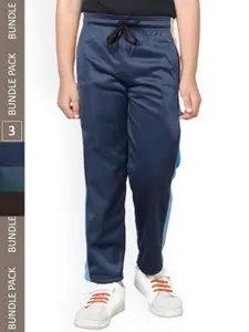 IndiWeaves Boys Pack Of 3 Mid-Rise Track Pants