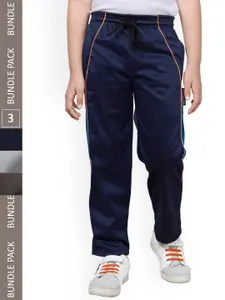 IndiWeaves Boys Pack Of 3 Regular Fit Track Pants
