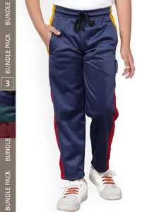 IndiWeaves Boys Pack Of 3 Mid-Rise Regular Fit Track Pants