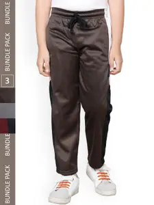 IndiWeaves Boys Pack Of 3 Side Panel Detail Track Pants
