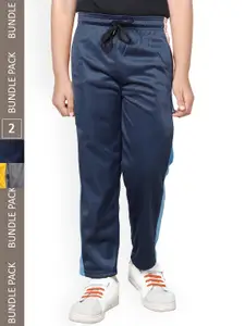 IndiWeaves Boys Pack Of 2 Mid-Rise Track Pants