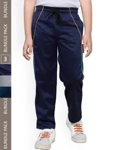 IndiWeaves Boys Pack Of 3 Mid-Rise Track Pants