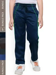 IndiWeaves Boys Pack Of 5 Side Panel Track Pants