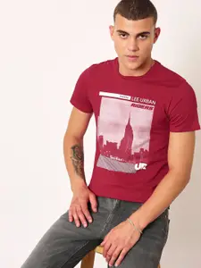 Lee Graphic Printed Cotton Slim Fit T-shirt