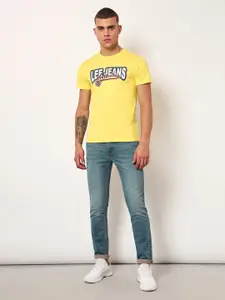 Lee Typography Printed Slim Fit Cotton T-shirt