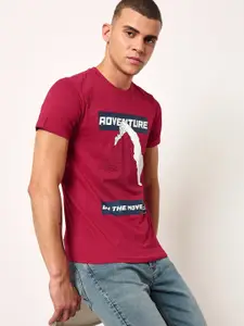 Lee Typography Printed Pure Cotton Slim Fit T-shirt