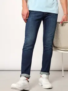 Lee Men Bruce Skinny Fit Mid-Rise Clean Look Light Fade Stretchable Jeans