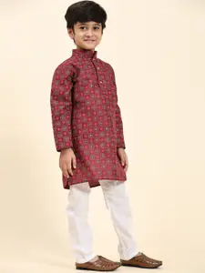 Pro-Ethic STYLE DEVELOPER Boys Geometric Printed Kurta with Pyjamas