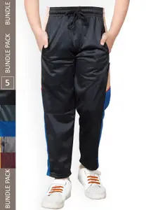 IndiWeaves Boys Pack Of 5 Side Panel Track Pants