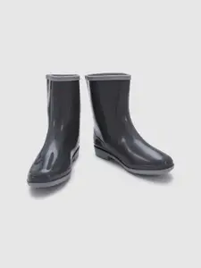 Sole To Soul Women Mid Top Block-Heel Waterproof & Non-Slip Rain Boots