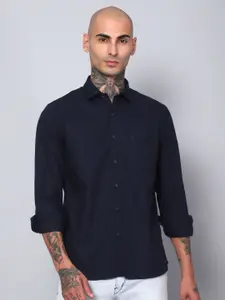 Cantabil Comfort Self Design Cotton Casual Shirt