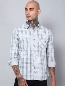 Cantabil Comfort Tartan Checks Opaque Cotton Casual Shirt