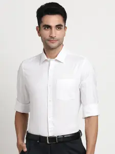 Turtle Spread Collar Modern Slim Fit Opaque Formal Shirt