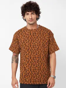 VASTRADO Animal Printed Cotton T-Shirt